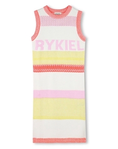 Платье миди с вышитым логотипом, белый Sonia rykiel enfant