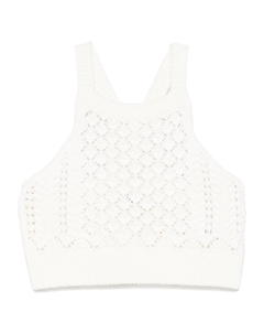 Топ в технике кроше, белый Il gufo