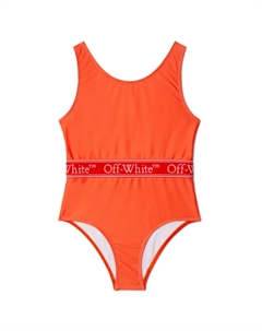 Kids купальник Bookish с логотипом, оранжевый Off-white