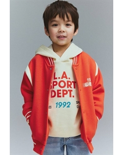 Бейсбольная куртка оверсайз из трикотажного полотна, мультиколор H&m