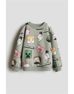 Толстовка оверсайз с принтом, мультиколор H&m