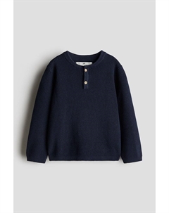 Свитер Хенли, синий H&m