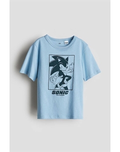 Хлопковая футболка с принтом, мультиколор H&m