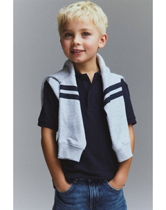 Рубашка поло из хлопкового пике, синий H&m