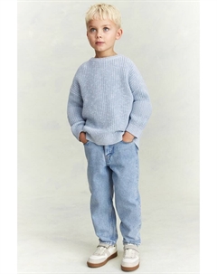 Зауженные джинсы из хлопковой смеси, голубой H&m