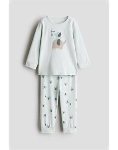 Пижама из хлопка с принтом, мультиколор H&m