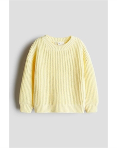 Свитер из синели, желтый H&m