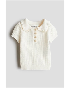 Рубашка из хлопка с косичной вязкой, бежевый H&m