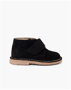 Сапоги для маленьких мальчиков Сапоги-сафари с клейкой лентой, черный Pisamonas