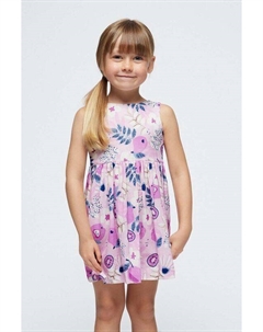 Платье из хлопка для маленькой девочки, фиолетовый Mayoral