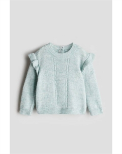 Свитер с воланом, бирюзовый H&m