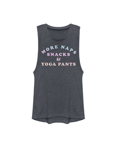 Юниорская футболка More Naps Snacks & Yoga Pants с градиентным рисунком и мускулами Unbranded