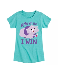 Футболка Disney's The Emperor's New Groove Girls 7–16 с рисунком кота Измы I Win, синий Licensed character