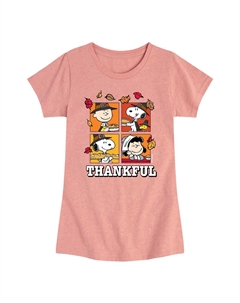 Футболка с рисунком «Арахис» для девочек 7–16 лет «Спасибо», розовый Licensed character