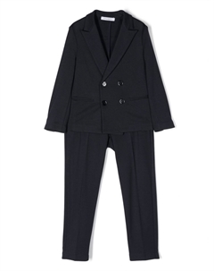 Костюм-двойка с двубортным пиджаком, синий Paolo pecora