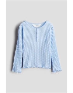 Рубашка из джерси с ажурным узором, голубой H&m