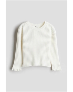 Ребристый свитер, белый H&m
