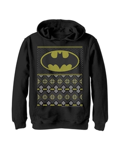 Рождественский свитер с изображением Бэтмена из комиксов DC для мальчиков 8–20 лет, флисовая толстовка с капюшоном Licensed character