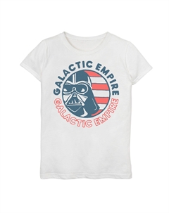 Футболка с рисунком на левой груди для девочек 7–16 лет, «Звездные войны», «Галактическая империя Вейдера» Star wars