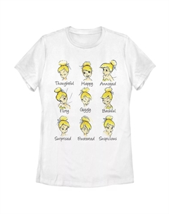 Футболка с рисунком Disney Peter Pan Tinkerbell Emotions для юниоров Licensed character