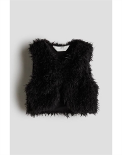 Пушистый жилет, черный H&m