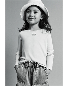 Топ из джерси в рубчик, бирюзовый H&m