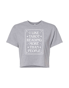 Укороченная футболка с рисунком I Like Tarot Reading для юниоров, серый Licensed character