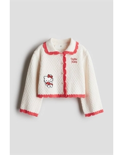 Вязаный кардиган с шахматным узором, мультиколор H&m