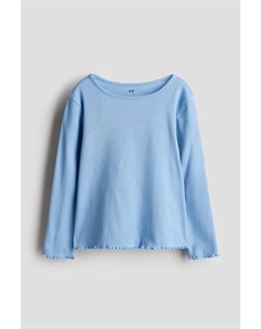 Рубашка из джерси с длинными рукавами, голубой H&m