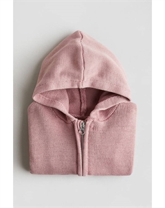 Хлопковый кардиган с капюшоном, розовый H&m