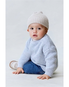 Хлопковый свитер из лакированной вязки, голубой H&m