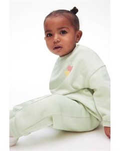 Спортивные штаны из трикотажной ткани, зеленый H&m