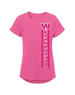 Розовая молодежная футболка Washington Commanders с логотипом Fair Catch Dolman Outerstuff