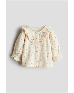 Хлопковая блузка с воланами, мультиколор H&m