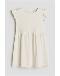 Платье из джерси в рубчик, белый H&m