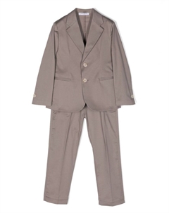 Костюм с однобортным пиджаком, нейтральный цвет Paolo pecora