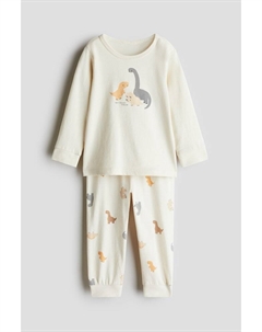 Пижама из хлопка с принтом, мультиколор H&m