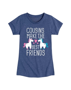 Футболка с рисунком единорога для девочек 7–16 лет Cousins ​​Best Friends, синий Licensed character