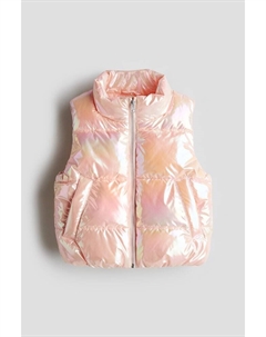 Переливающийся стеганый жилет, оранжевый H&m