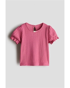 Футболка из джерси со структурой, розовый H&m