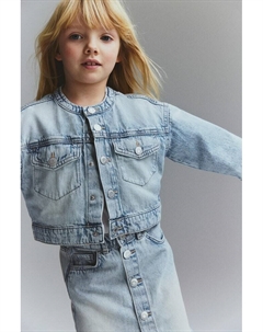 Джинсовая куртка свободного покроя, голубой H&m