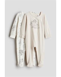 2 пижамы с ножками, мультиколор H&m