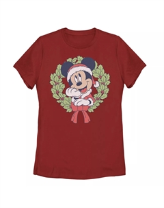 Футболка с рисунком «Рождественский венок» для юниоров «Микки в костюме Санты» от Disney Licensed character
