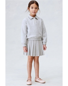 Юбка из тонкого хлопкового трикотажа, серый H&m