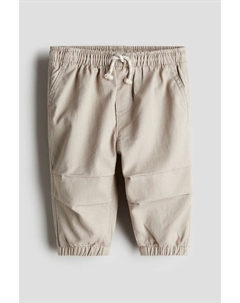 Спортивные штаны из хлопчатобумажной саржи, бежевый H&m