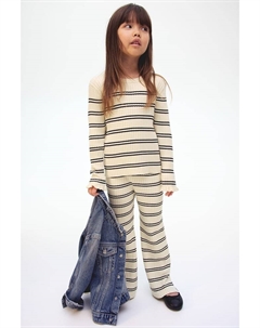 Расклешенные брюки из ребристого трикотажа, мультиколор H&m