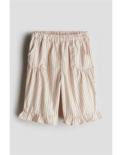 Брюки из хлопкового поплина с воланами, мультиколор H&m