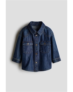 Джинсовая рубашка из хлопка, синий H&m