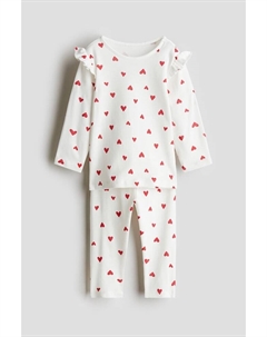 Пижама из хлопка с принтом, мультиколор H&m