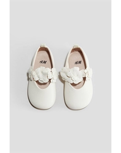 Балетки с аппликацией, белый H&m